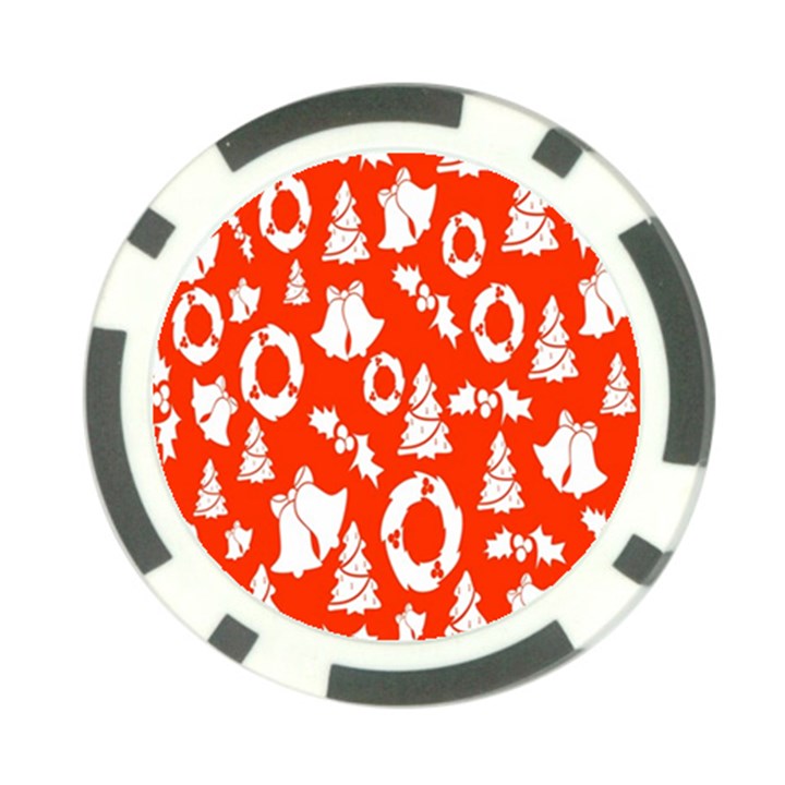 Orange Background Card Christmas  Poker Chip Card Guard (10 pack)