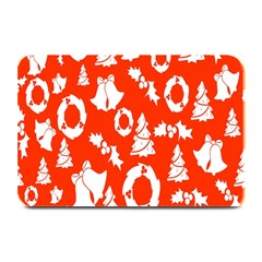 Orange Background Card Christmas  Plate Mats by artworkshop