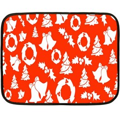 Orange Background Card Christmas  Fleece Blanket (mini) by artworkshop