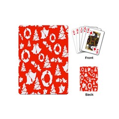 Orange Background Card Christmas  Playing Cards Single Design (Mini)