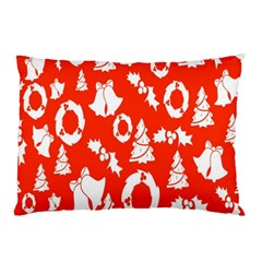 Orange Background Card Christmas  Pillow Case (Two Sides)