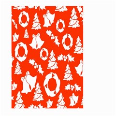 Orange Background Card Christmas  Large Garden Flag (Two Sides)