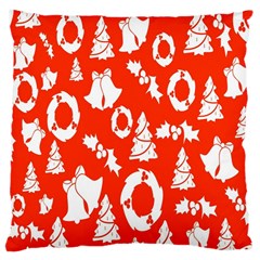 Orange Background Card Christmas  Large Cushion Case (One Side)