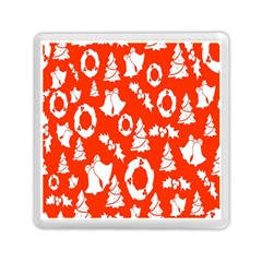 Orange Background Card Christmas  Memory Card Reader (square) by artworkshop