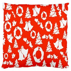 Orange Background Card Christmas  Standard Flano Cushion Case (One Side)