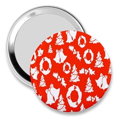 Orange Background Card Christmas  3  Handbag Mirrors by artworkshop