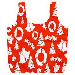 Orange Background Card Christmas  Full Print Recycle Bag (xl) by artworkshop