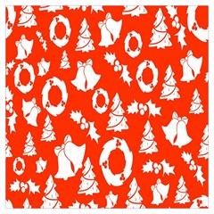 Orange Background Card Christmas  Lightweight Scarf 