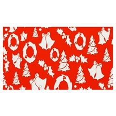 Orange Background Card Christmas  Banner And Sign 7  X 4 