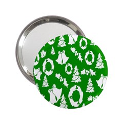 Green  Background Card Christmas  2 25  Handbag Mirrors by artworkshop