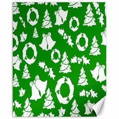 Green  Background Card Christmas  Canvas 16  X 20  by artworkshop