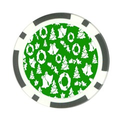 Green  Background Card Christmas  Poker Chip Card Guard (10 Pack) by artworkshop