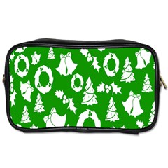 Green  Background Card Christmas  Toiletries Bag (two Sides) by artworkshop