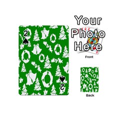 Green  Background Card Christmas  Playing Cards 54 Designs (mini) by artworkshop