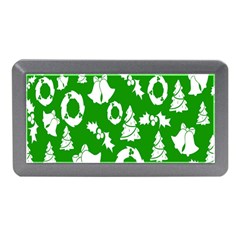 Green  Background Card Christmas  Memory Card Reader (mini) by artworkshop