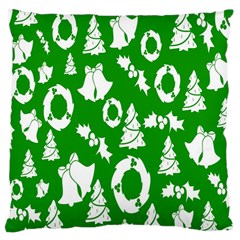 Green  Background Card Christmas  Large Cushion Case (one Side) by artworkshop