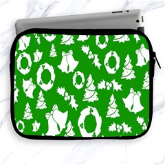 Green  Background Card Christmas  Apple Ipad 2/3/4 Zipper Cases by artworkshop