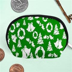 Green  Background Card Christmas  Accessory Pouch (medium) by artworkshop