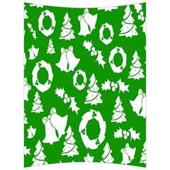 Green  Background Card Christmas  Back Support Cushion by artworkshop