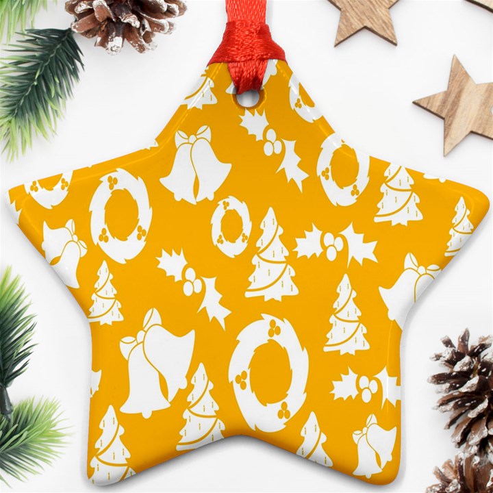 Card Christmas December Star Ornament (Two Sides)