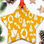 Card Christmas December Star Ornament (Two Sides) Back