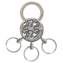 Seamless-pattern Love Karakter 3-ring Key Chain by nateshop