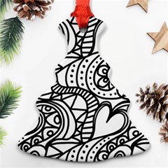 Seamless-pattern Love Karakter Ornament (christmas Tree)  by nateshop