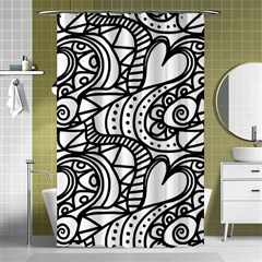 Seamless-pattern Love Karakter Shower Curtain 48  X 72  (small)  by nateshop