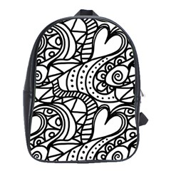 Seamless-pattern Love Karakter School Bag (xl) by nateshop