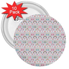 Seamless-pattern 3  Buttons (10 Pack) 