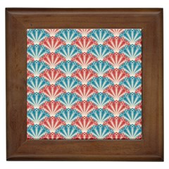 Seamless-patter-peacock Framed Tile