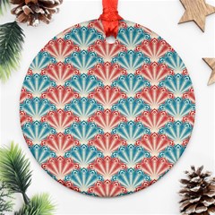 Seamless-patter-peacock Ornament (round) by nateshop