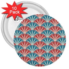 Seamless-patter-peacock 3  Buttons (10 Pack) 