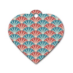 Seamless-patter-peacock Dog Tag Heart (one Side) by nateshop