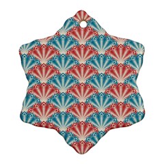 Seamless-patter-peacock Snowflake Ornament (two Sides) by nateshop