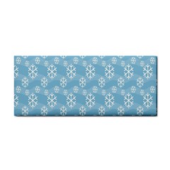 Snowflakes, White Blue Hand Towel by nateshop