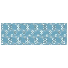 Snowflakes, White Blue Banner And Sign 9  X 3  by nateshop