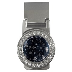 Snowflakes,white,black Money Clips (cz)  by nateshop