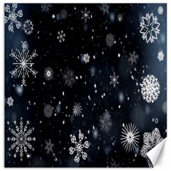 Snowflakes,white,black Canvas 20  X 20  by nateshop