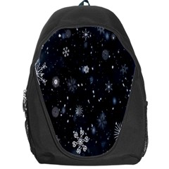 Snowflakes,white,black Backpack Bag by nateshop