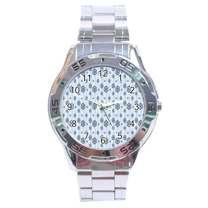 Snowflakes-seamless Stainless Steel Analogue Watch