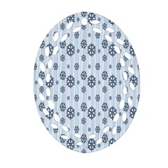 Snowflakes-seamless Ornament (oval Filigree) by nateshop