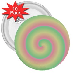 Spiral 3  Buttons (10 Pack) 