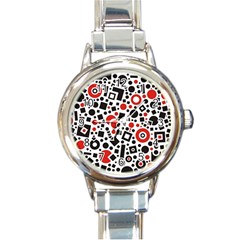 Square Round Italian Charm Watch