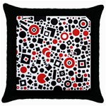 Square Throw Pillow Case (Black) Front