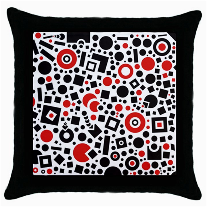 Square Throw Pillow Case (Black)