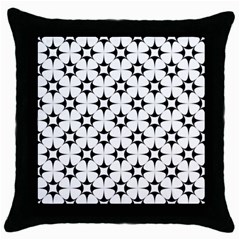 Star-white Triangle Throw Pillow Case (black) by nateshop