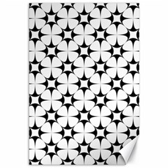 Star-white Triangle Canvas 12  X 18  by nateshop