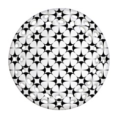 Star-white Triangle Ornament (round Filigree)