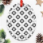 Star-white Triangle Ornament (Oval Filigree) Front